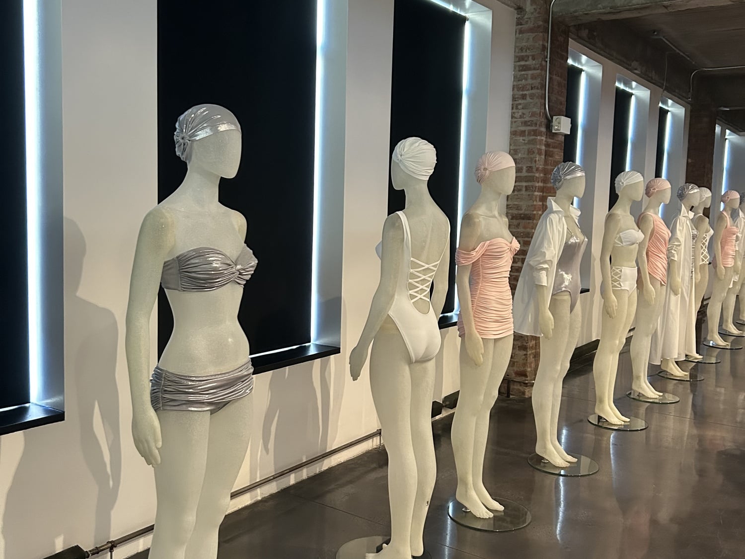 Norma Kamali's latest collection featured a swimwear line.