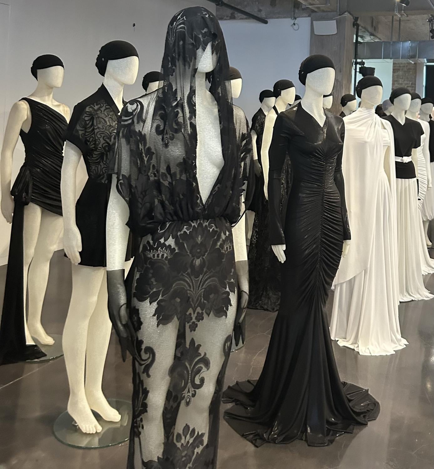 Kamali's Wardrobe collection featured striking white and black designs.