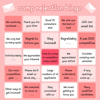 Cover image for Comp Rejection Bingo