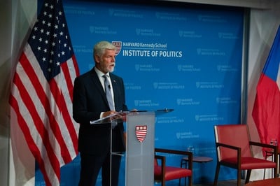 Cover image for Czech Republic President Petr Pavel Urges U.S. Support for Ukraine at Harvard Talk