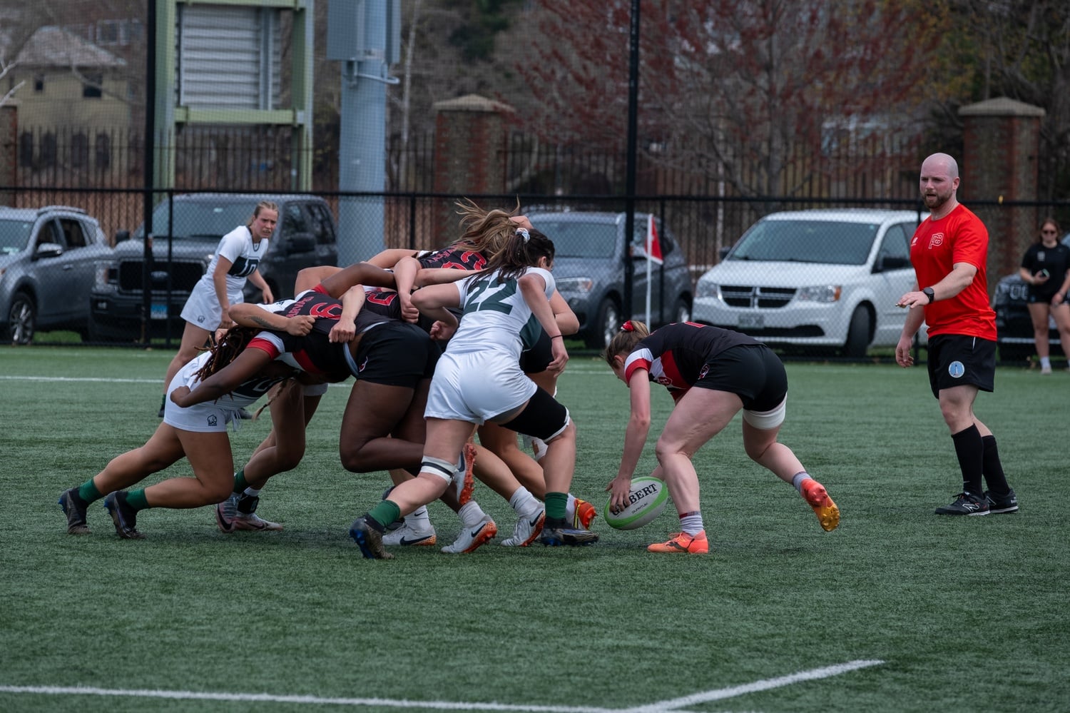 The women's rugby team in action against Dartmouth during the early portion 2025 season.