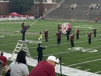 Cover image for Another Loss for Brown: Harvard Band Beats Record for Longest Baton