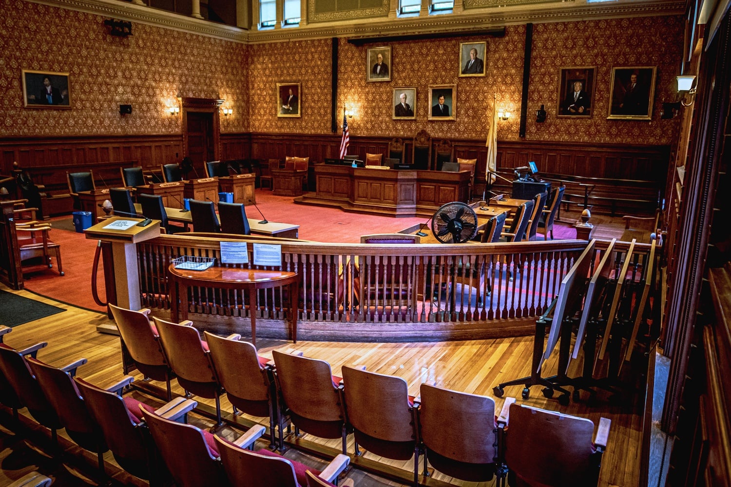 Sullivan Chamber hosts meetings of the Cambridge City Council. The council approved a settlement payment in Harvard Chabad's legal dispute with the city and later passed a zoning amendment governing religious uses in August 2025.