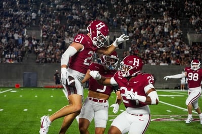 Cover image for Welcome to Worcester: No. 25 Harvard Football Ready for Road Test Against Holy Cross