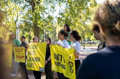 Cover image for Students Rally Against College Diversity Changes in Cambridge Common