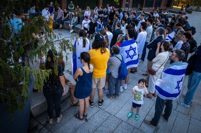 Cover image for Two Years After Oct. 7 Attacks, Harvard Jewish Groups Hold Vigil to Remember Victims