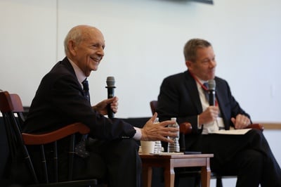 Cover image for Former Supreme Court Justice Breyer Says Public Schools Are Essential to Democracy at HGSE Forum