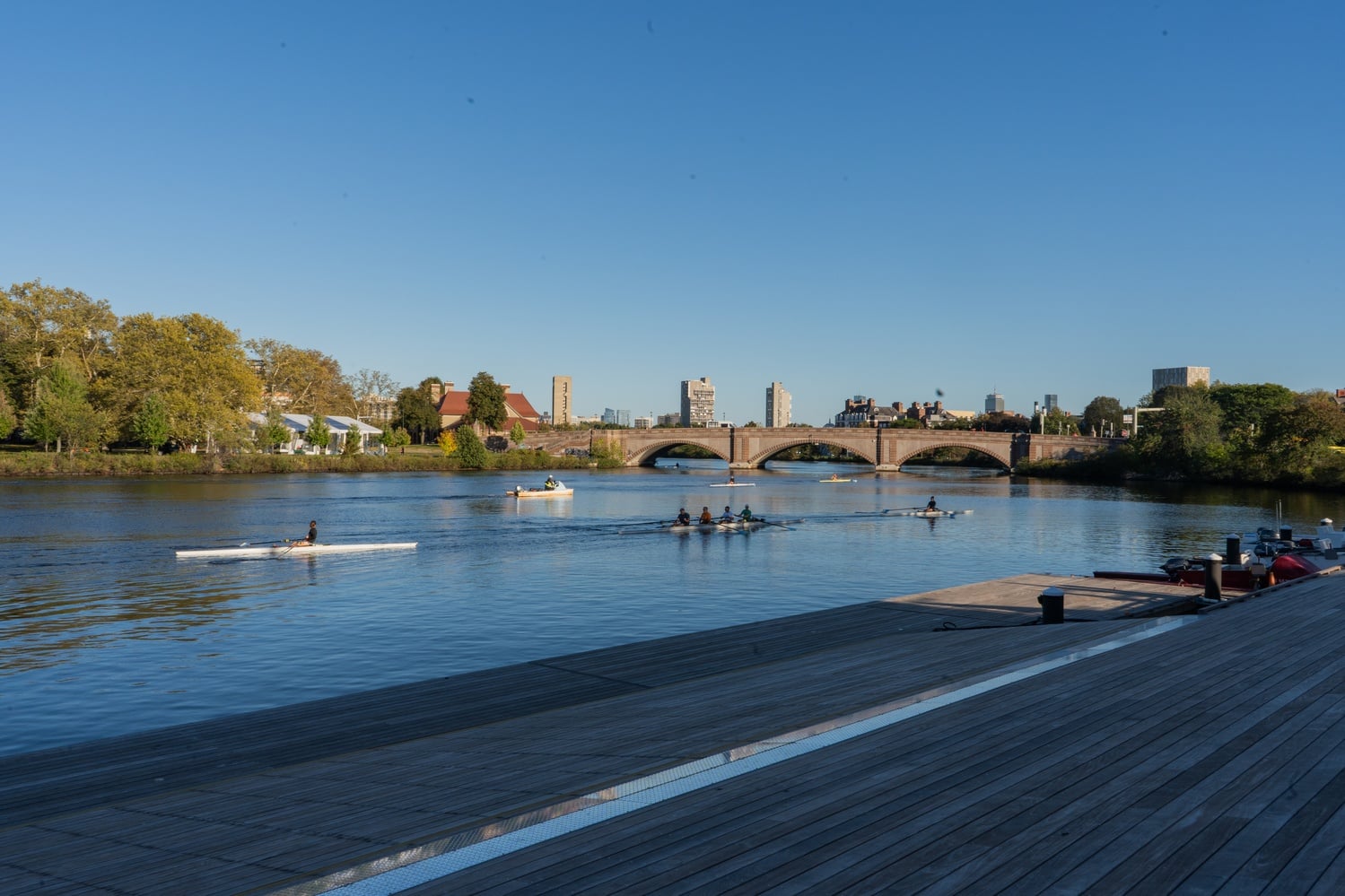 The Head of the Charles race features three miles of scenic viewing.