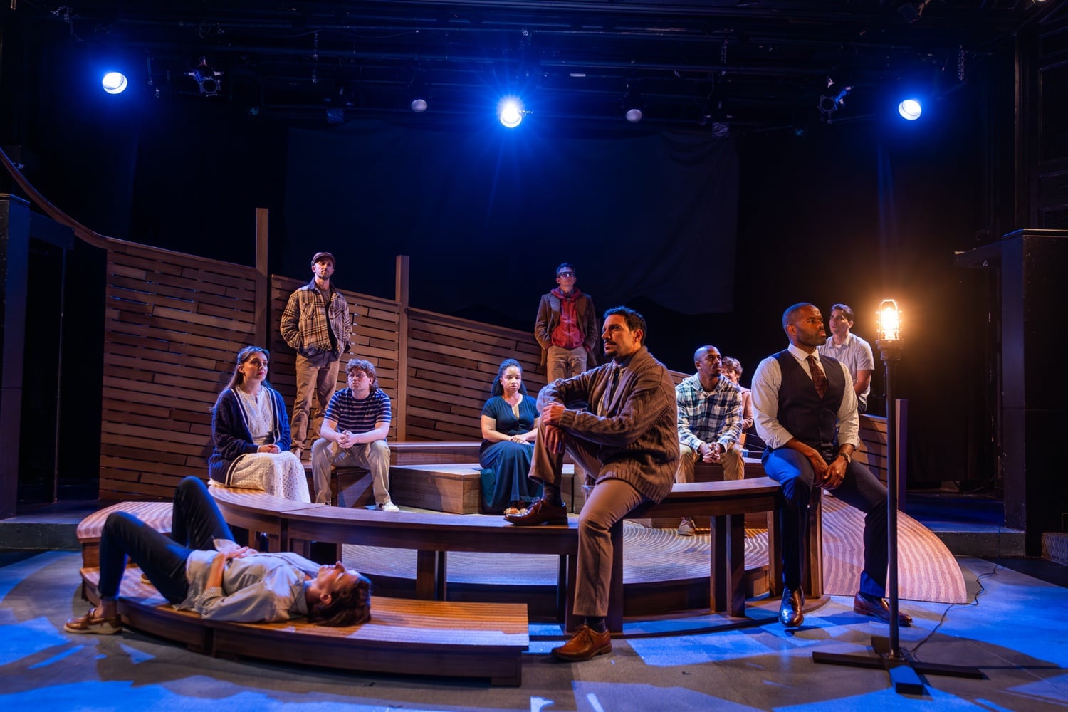 The cast of Lyric "Our Town" in performance.