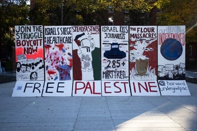 Cover image for Removal of Harvard PSC’s ‘Wall of Resistance’ Sparks Confrontation Between Larry Summers, College Officials