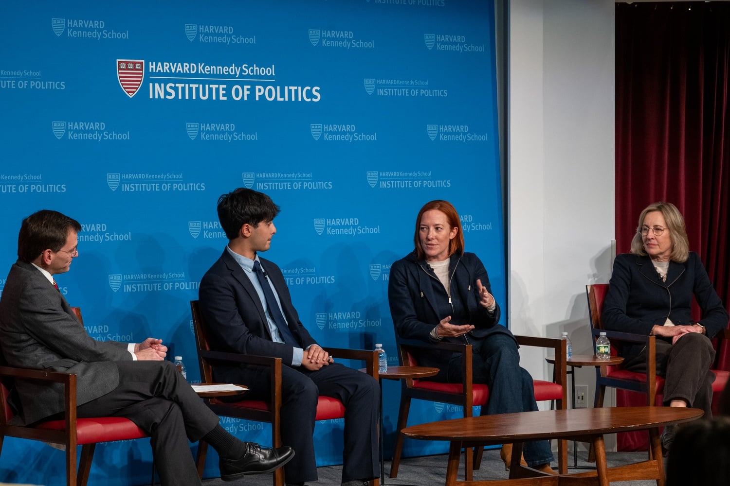 Former White House Press Secretary Jennifer R. Jen Psaki speaks at the Institute of Politics on Monday.