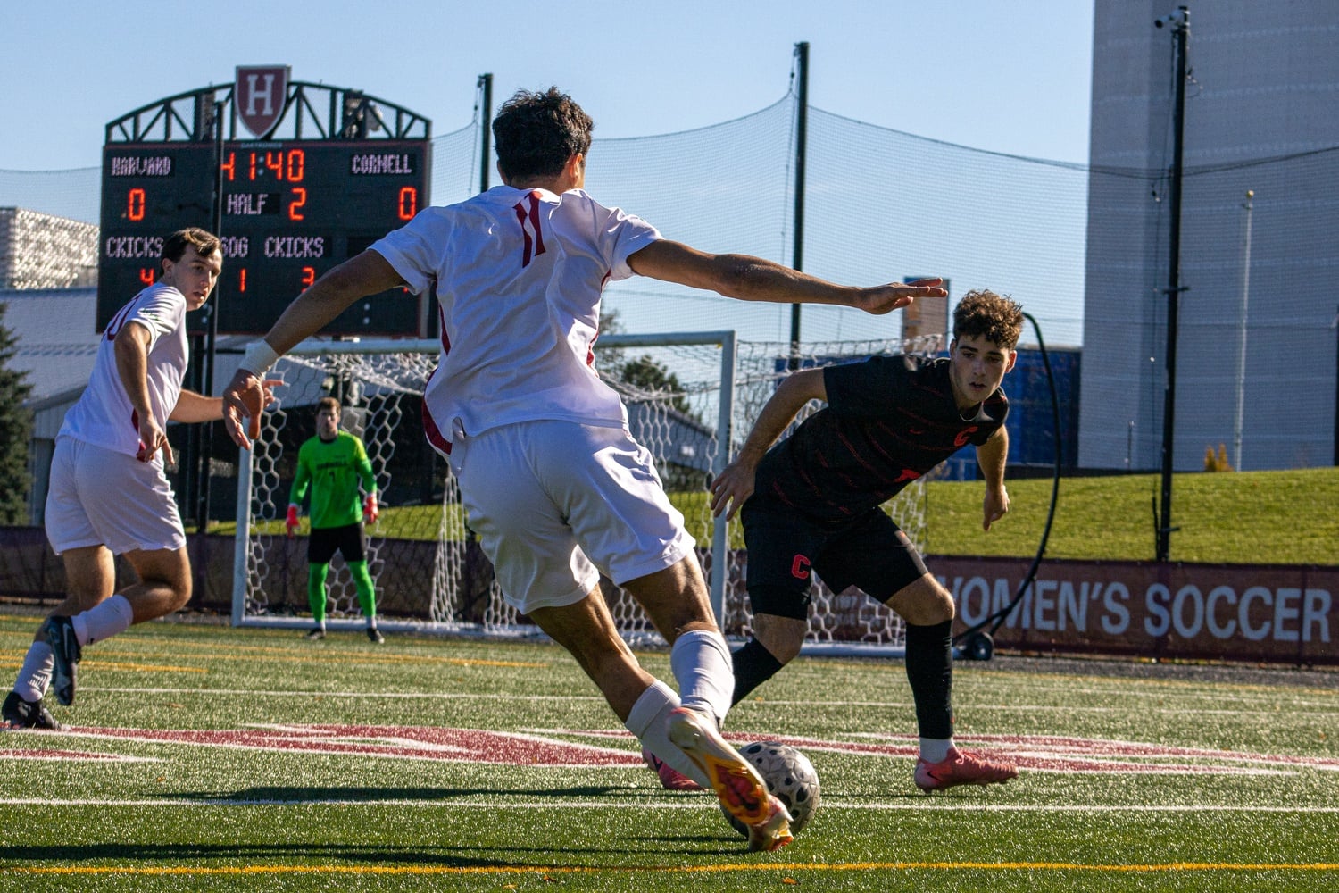 The Harvard Men's soccer team drew Cornell in a tense matchup over the weekend.