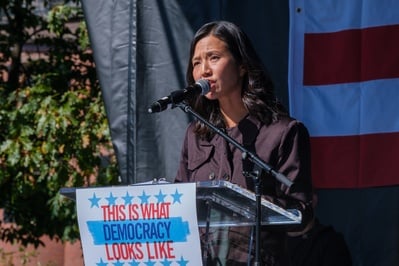 Cover image for Votes Roll In for Michelle Wu After Polls Close in Boston’s Uncontested Mayoral Race