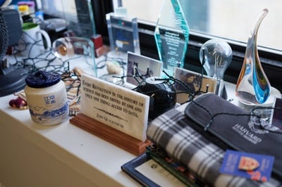 Cover image for Awards and Memorabilia in Dr. John Quackenbush's Office