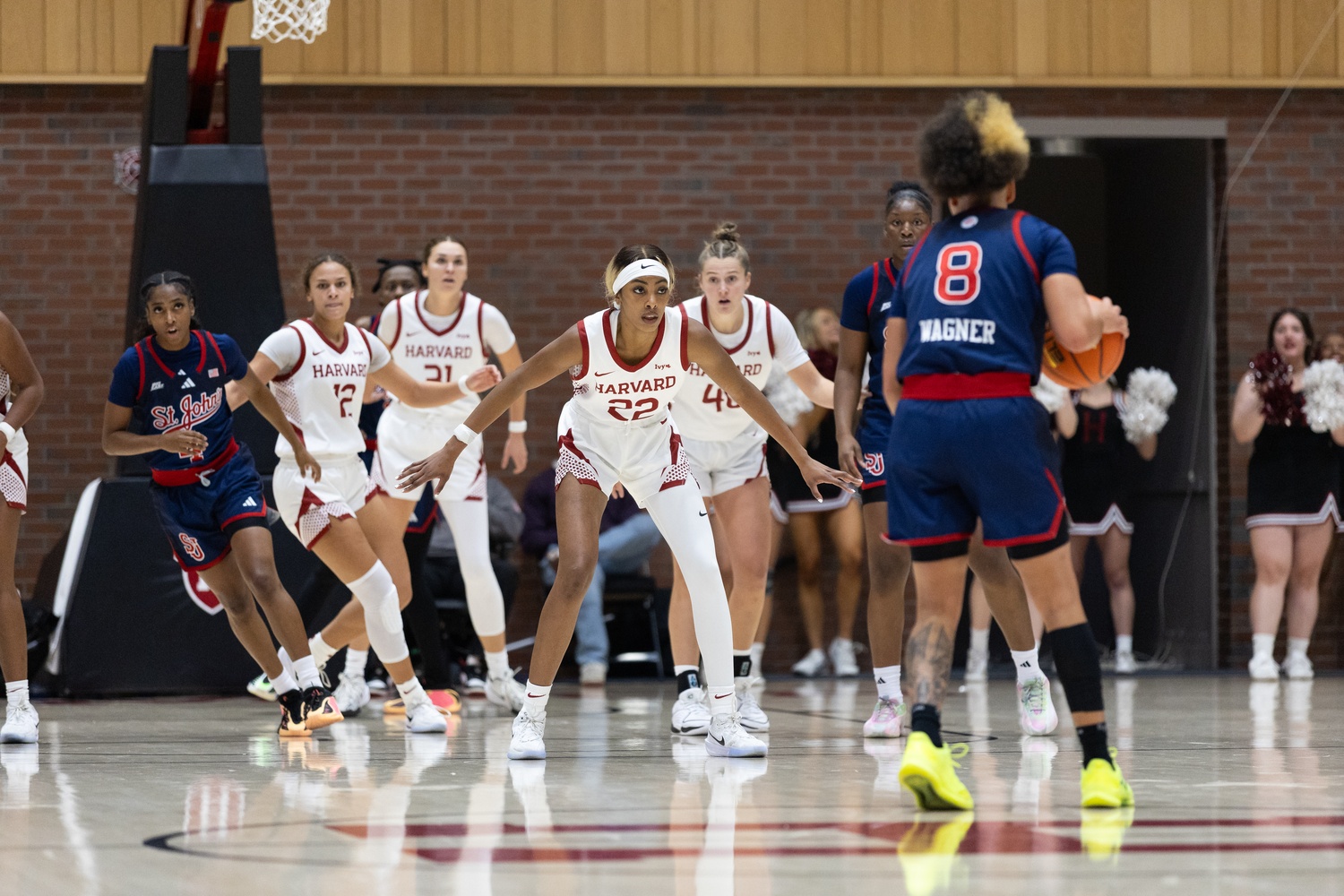 The women's basketball beat St. John's earlier this season. The Crimson continued its success in out-of-league play against Boston College on Wednesday.