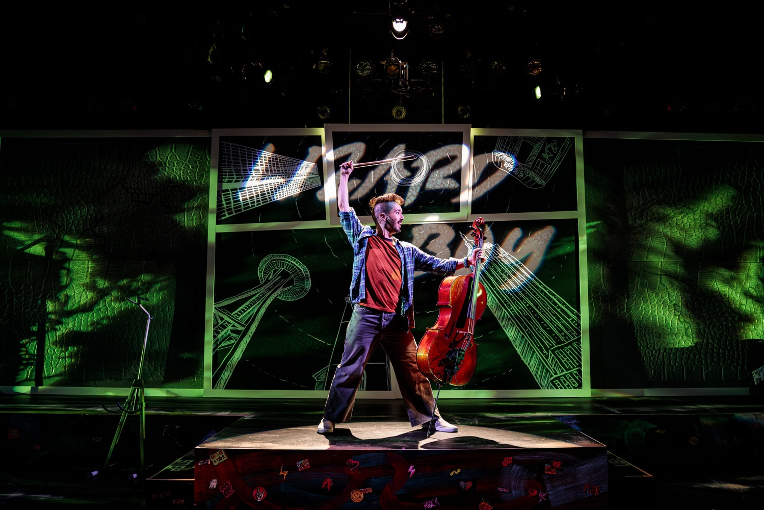 Keiji Ishiguri onstage in "Lizard Boy."