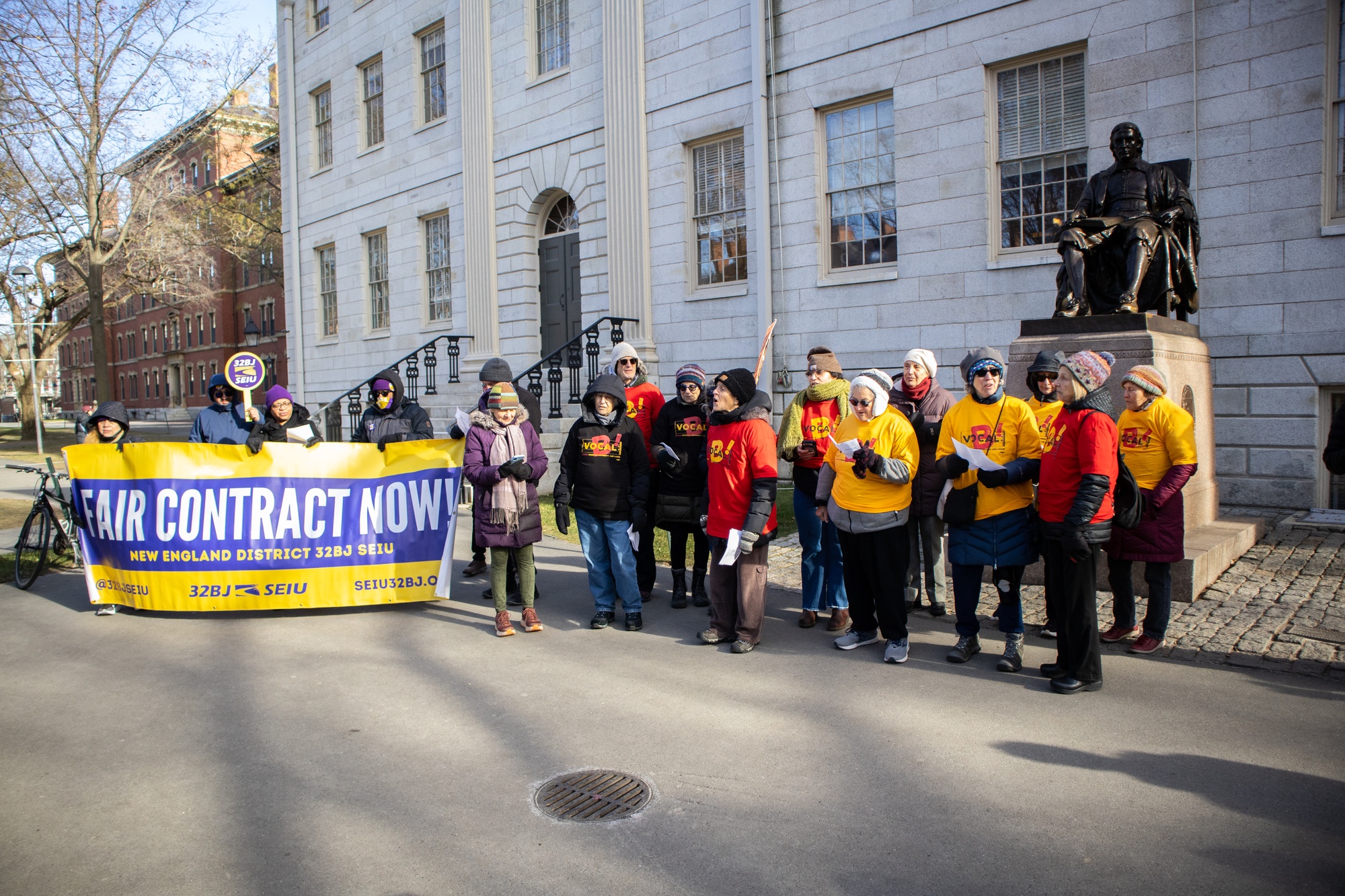 Harvard Custodian Union Rallies for Wage Increases As Negotiations ...