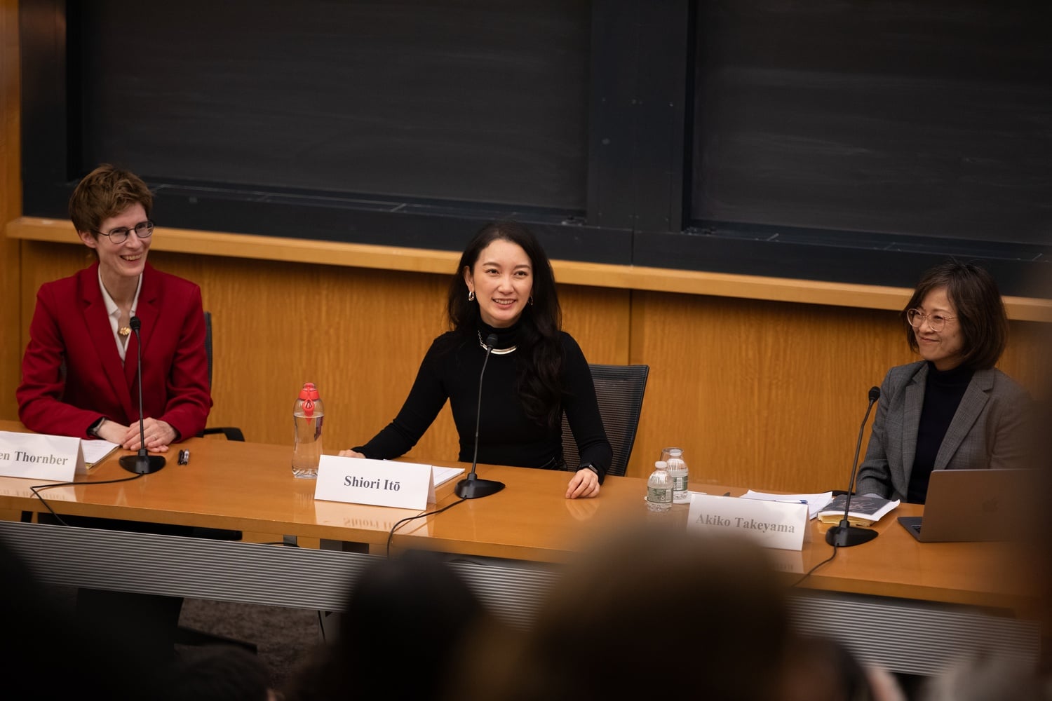Shiori Itō speaks on a panel about her Oscar-nominated documentary memoir “Black Box Diaries” (2024).