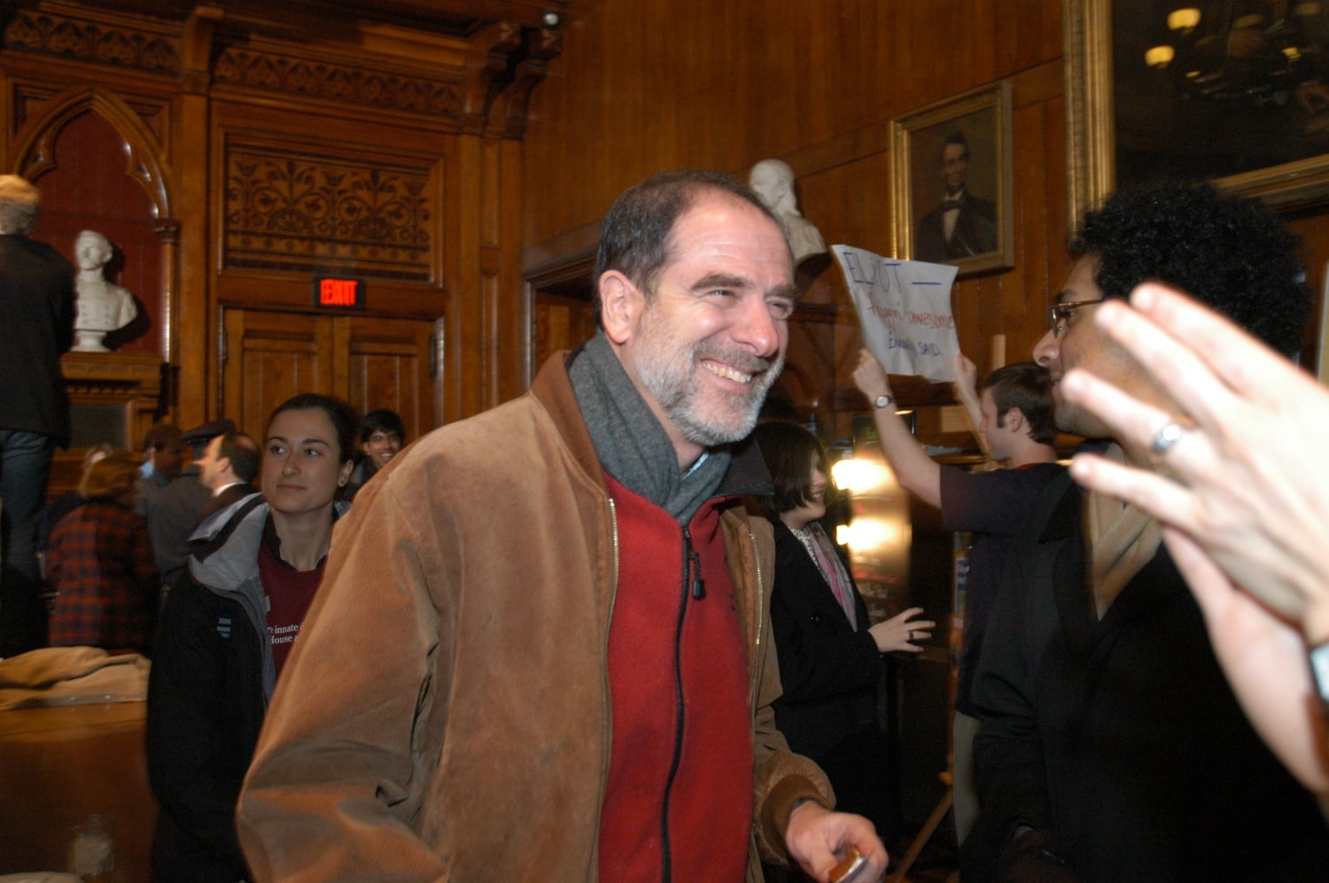 Former Harvard College Dean Benedict H. Gross stops by at a class day event. Gross died in December 2025 at the age of 75, after a long illness.