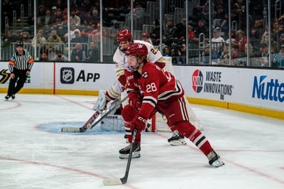 Cover image for Harvard Falls in Beanpot Semifinal in Tough 5-1 Loss to No. 11 Boston College
