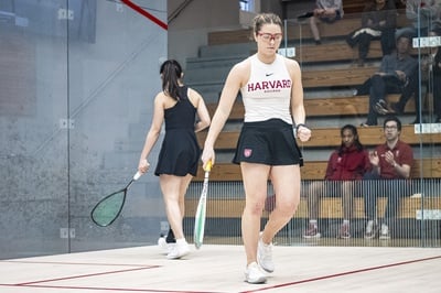 Cover image for Seven Straight, Then a Sweep: No. 1 Harvard Women’s Squash Dominates Ivy Stretch