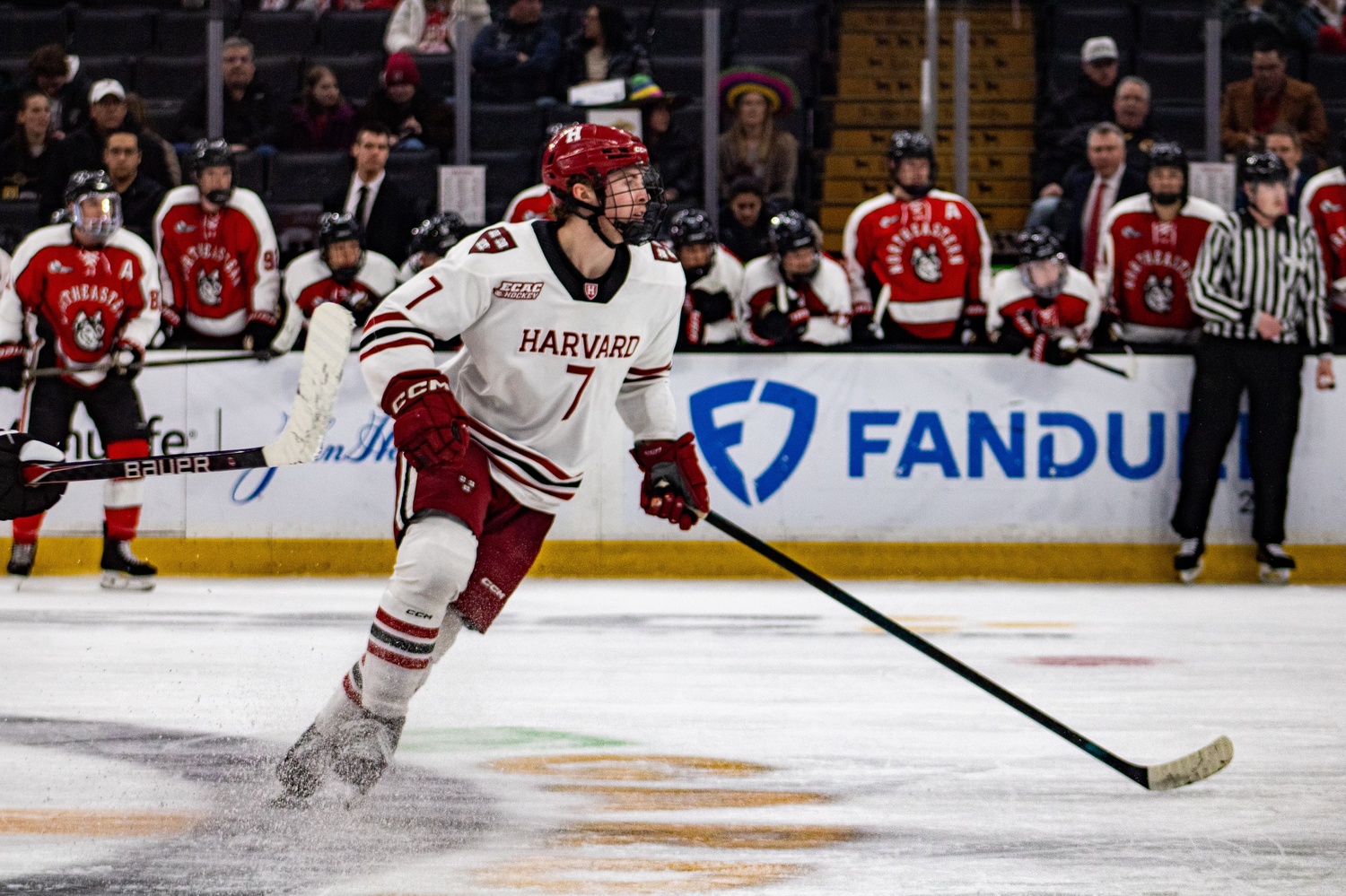 Senior Philip Tresca contributes multiple goals to Harvard's winning effort against Northeastern