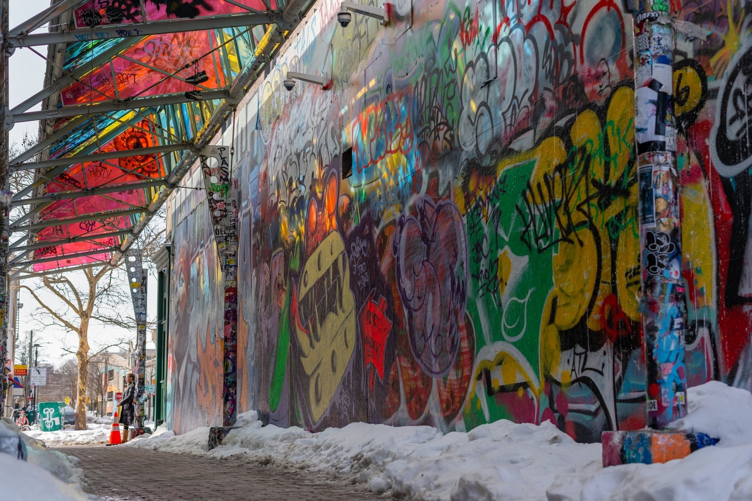 Graffiti Alley is situated in the heart of Cambridge's Central Square.