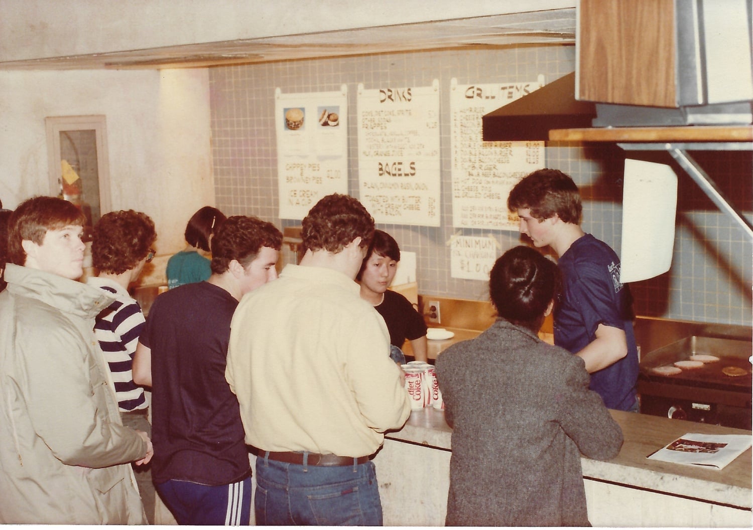 A busy night at the Quincy Grill, circa 1983.