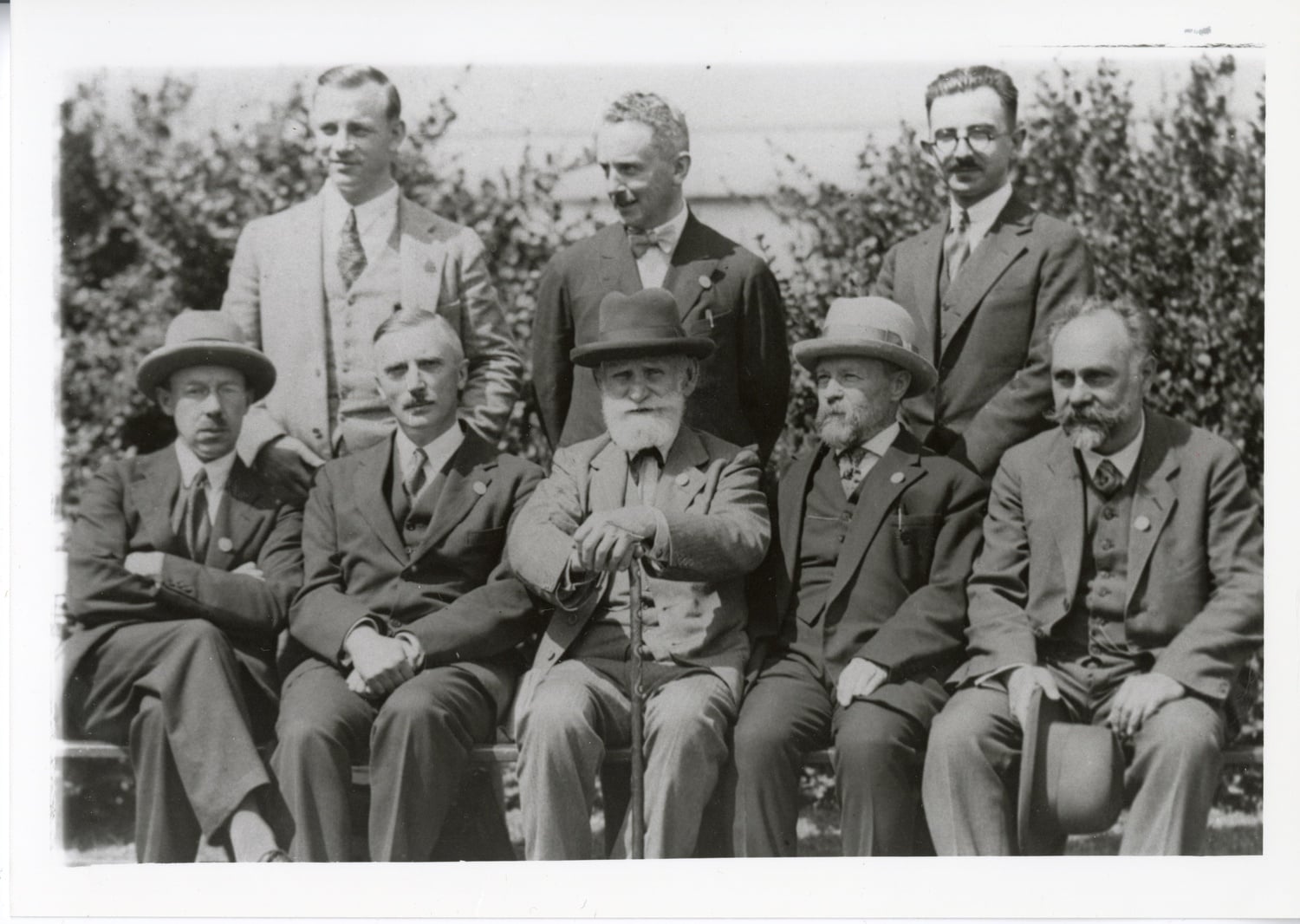 Yakovlev (back right) reunited with Pavlov (front center) at the 8th International Congress of Physiology in 1929.
