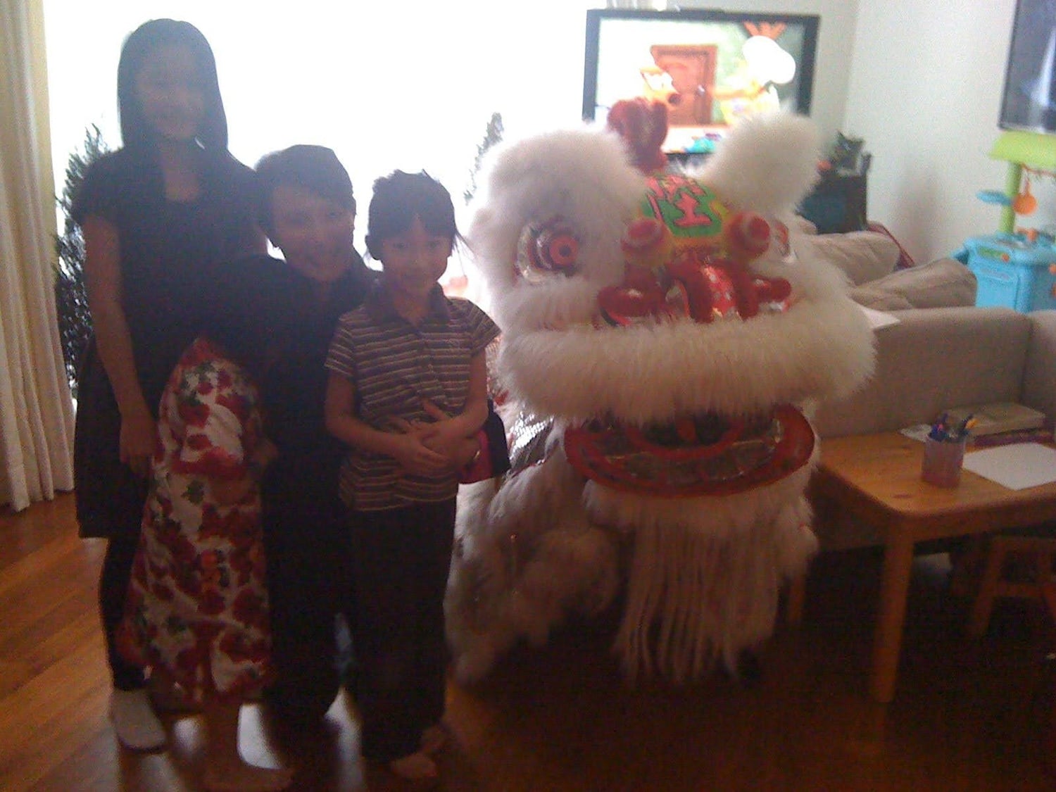 A childhood Chinese New Year celebration at home.