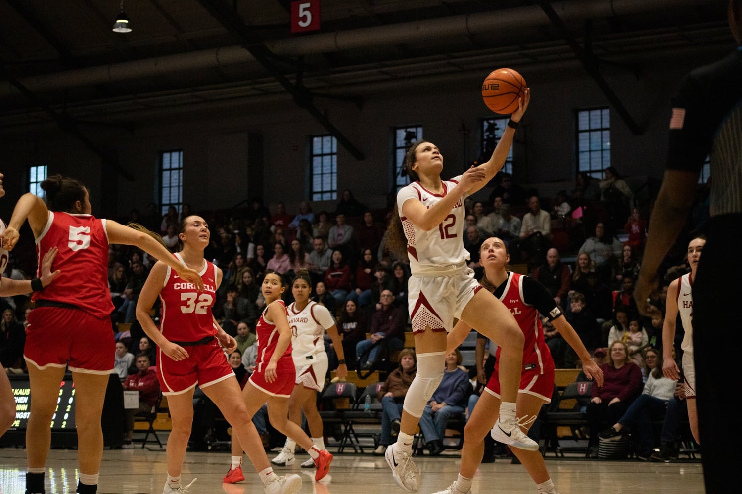 Junior guard Karlee White drives to the basket in Harvard's dominant win over Cornell