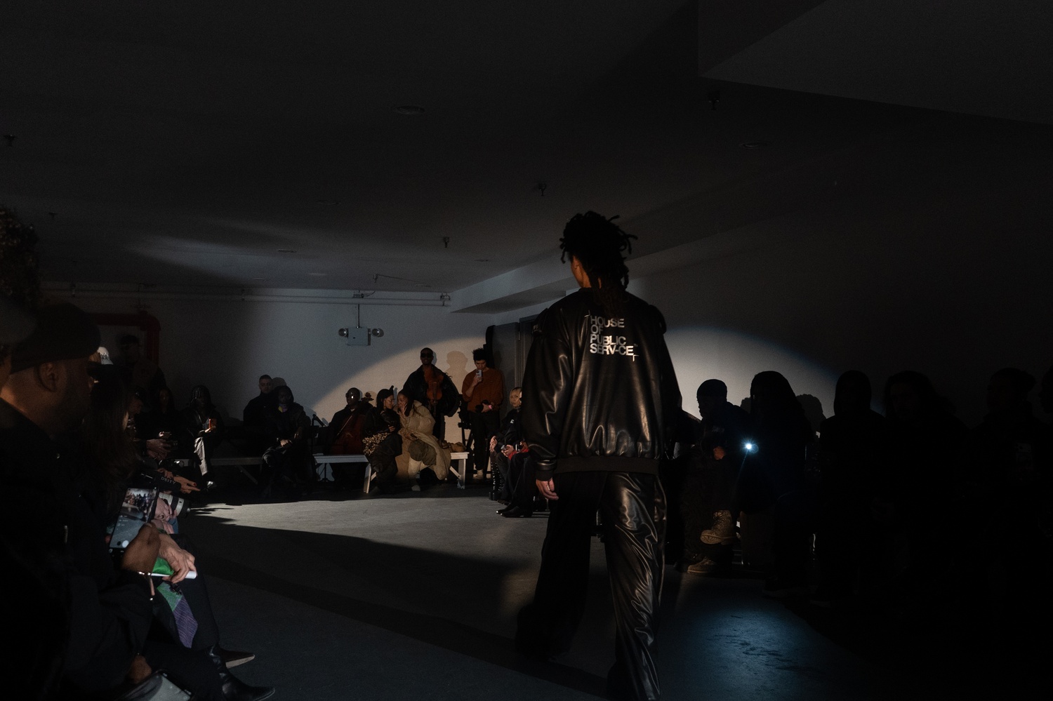 Reflecting the show's title and dark theme, many of Raphael Young's pieces were primarily a bright red and often a shade of black and were mostly made of leather.
