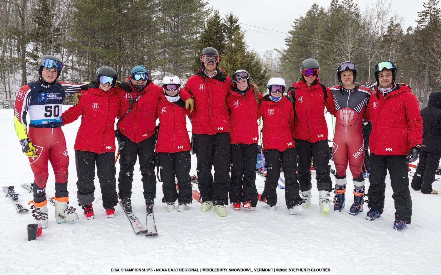 The alpine ski team at the Middlebury Carnival.