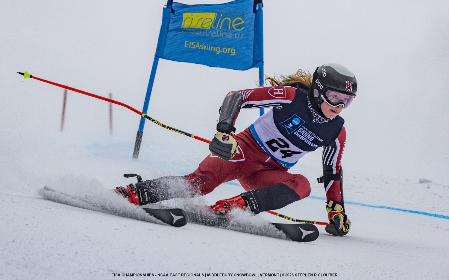 Sophomore Skylar Sheppard led the women's alpine team this weekend, placing 18th in the slalom and 29th in the giant slalom.