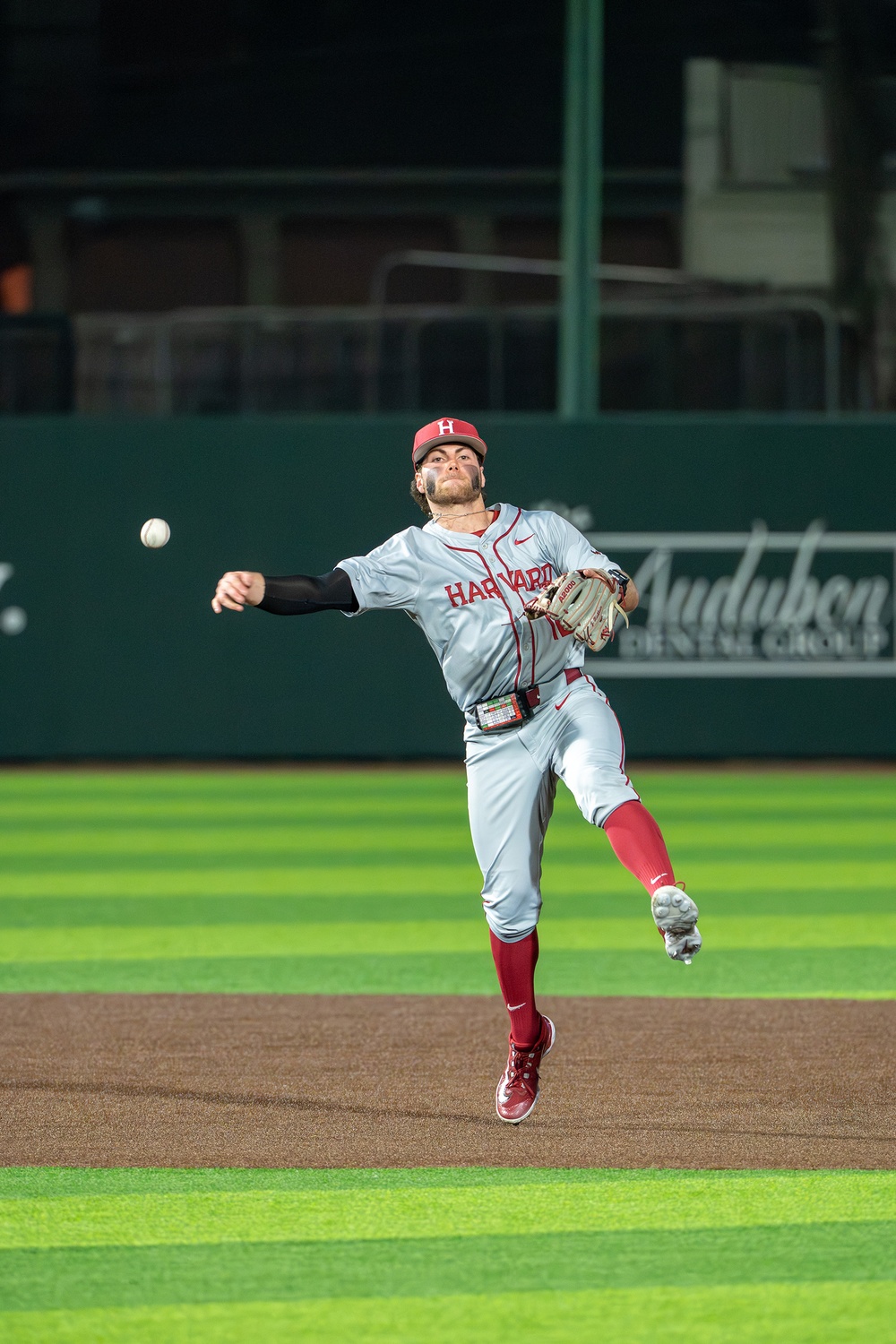 Junior Jack Rickheim tosses the baseball during the team's season opener against Tulane.
