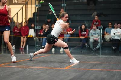 Cover image for Sophomore Caroline Fouts Plays Squash