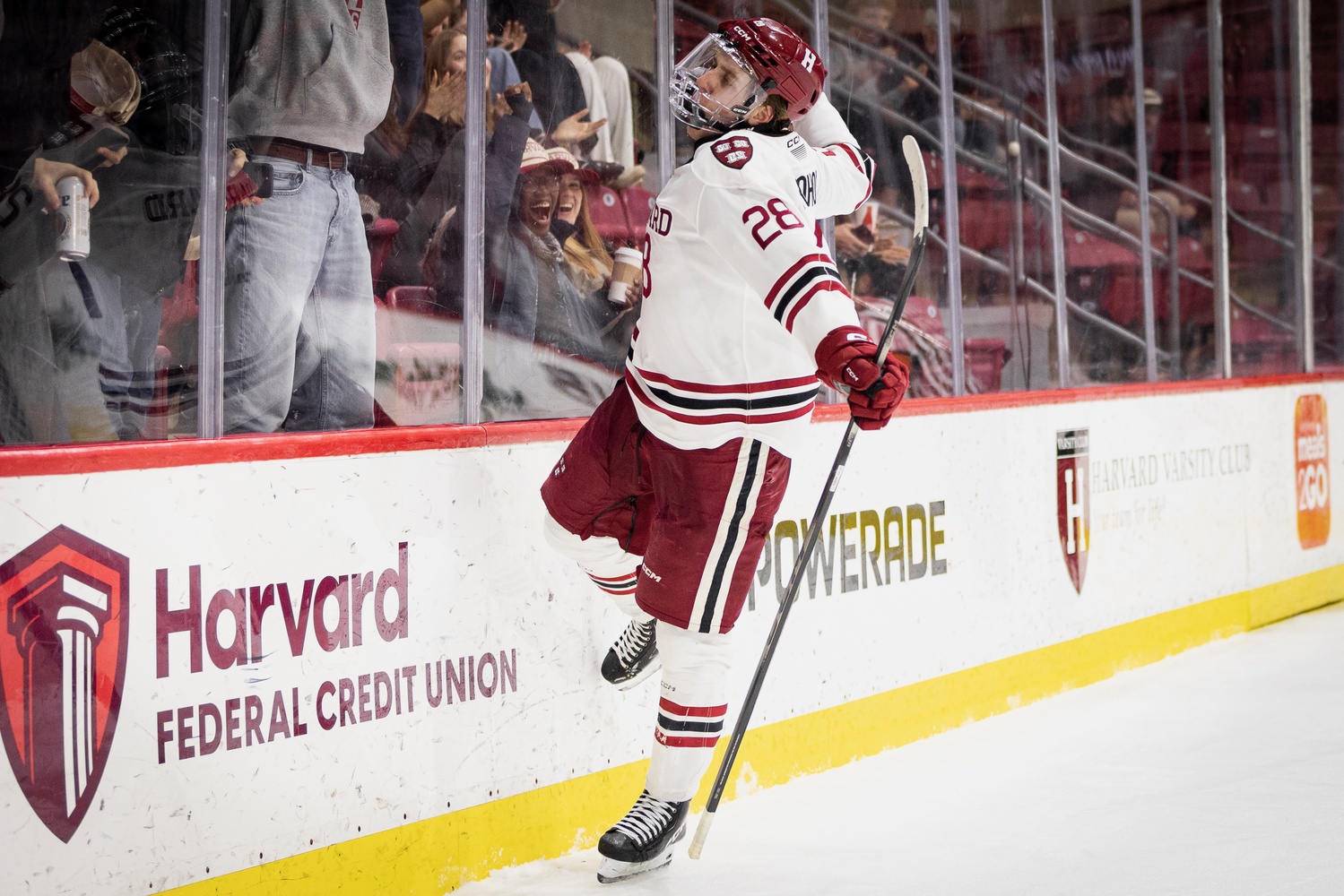 Heikki Ruohonen lights the lamp for Harvard.