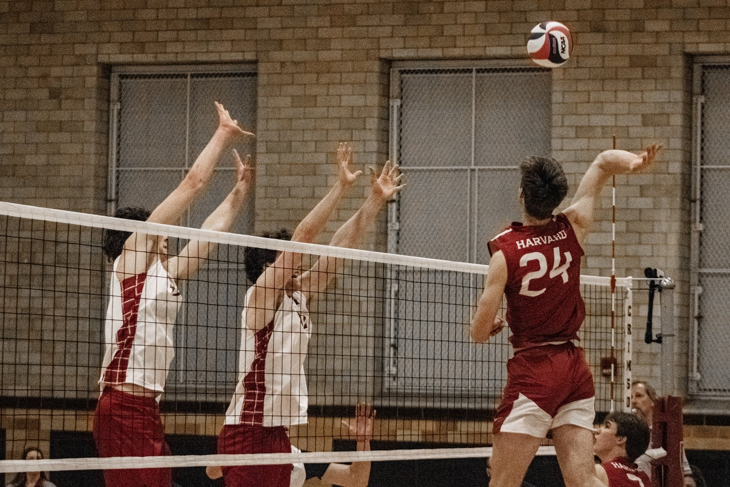 Sophomore outside hitter Sawyer Nichols had a strong fourth set against St. Thomas Aquinas, tallying four kills without any errors.