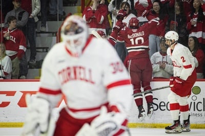 Cover image for Men’s Hockey Wins ECAC Quarterfinal Game One at No. 9 Cornell