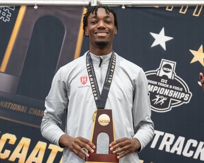 Cover image for Tito Alofe Wins Men’s High Jump Title at NCAA Indoor National Championships