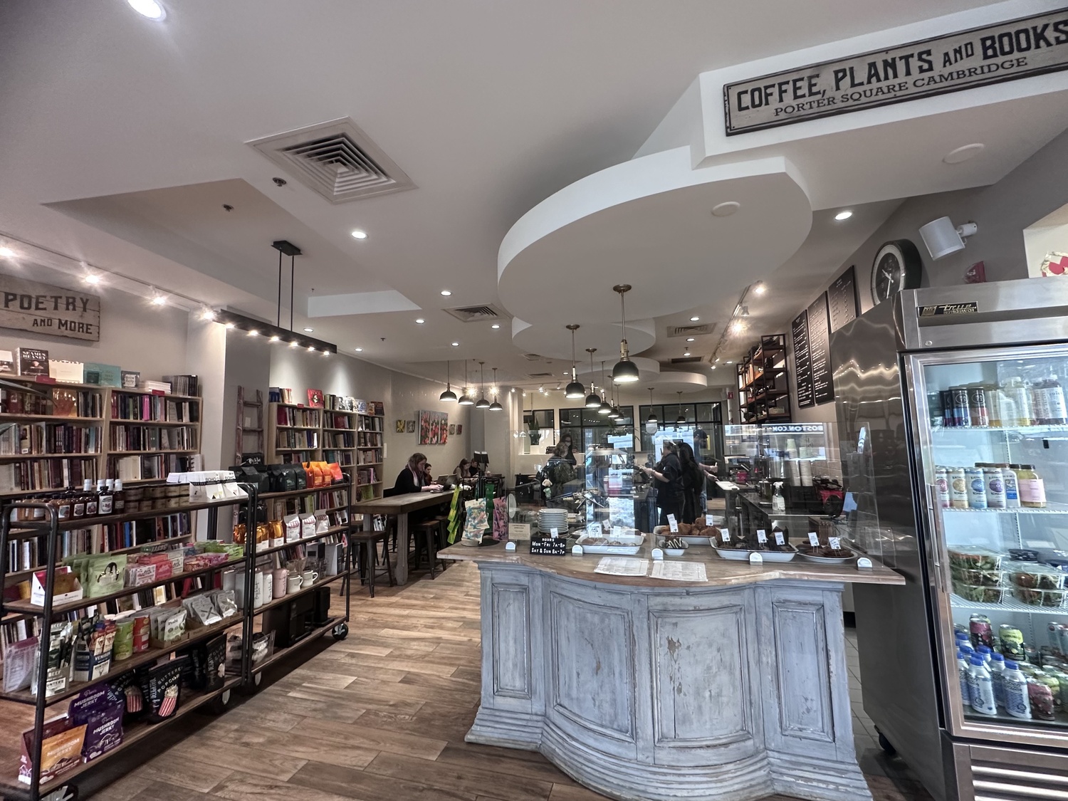 A sign visible when first walking into Page & Leaf Cafe that reads “Coffee, Plants and Books” provides a very accurate representation of the space.