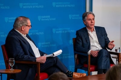 Cover image for Former U.S. Secretary of State Antony Blinken Says U.S. May Have Delayed Gaza Ceasefire at Harvard Talk