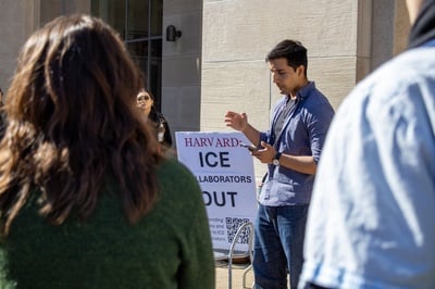 Cover image for Harvard Law Students Demand Divestment From Tech Giants, Ban on Law Firms They Say Enable ICE