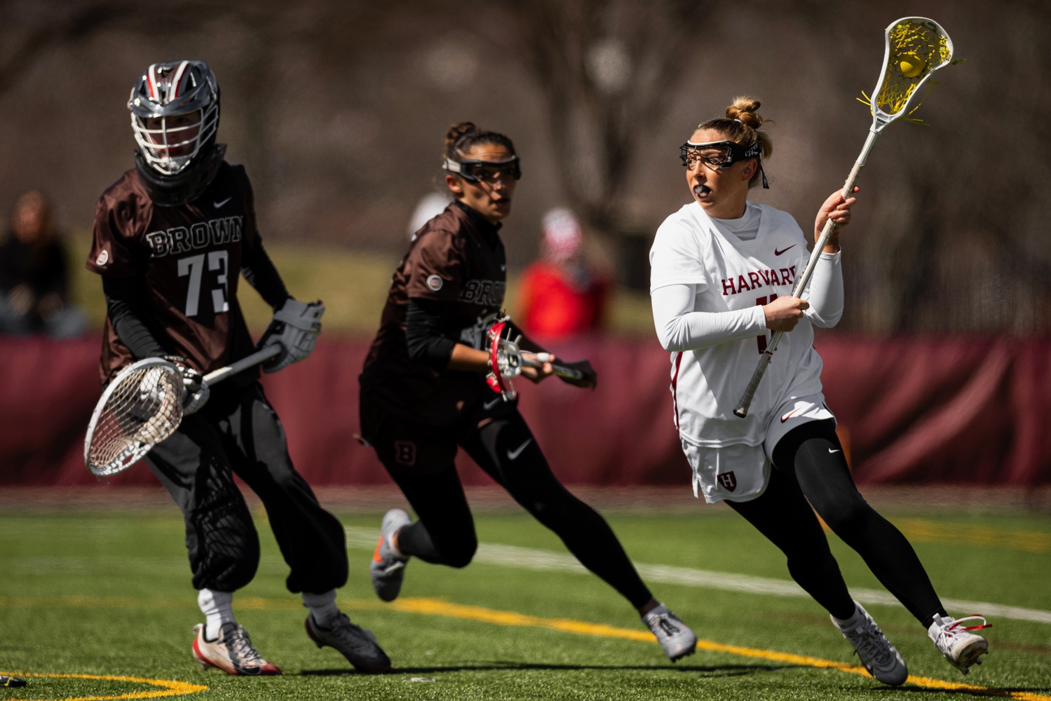 Junior attacker Callie Batchelder evades the Bears. 