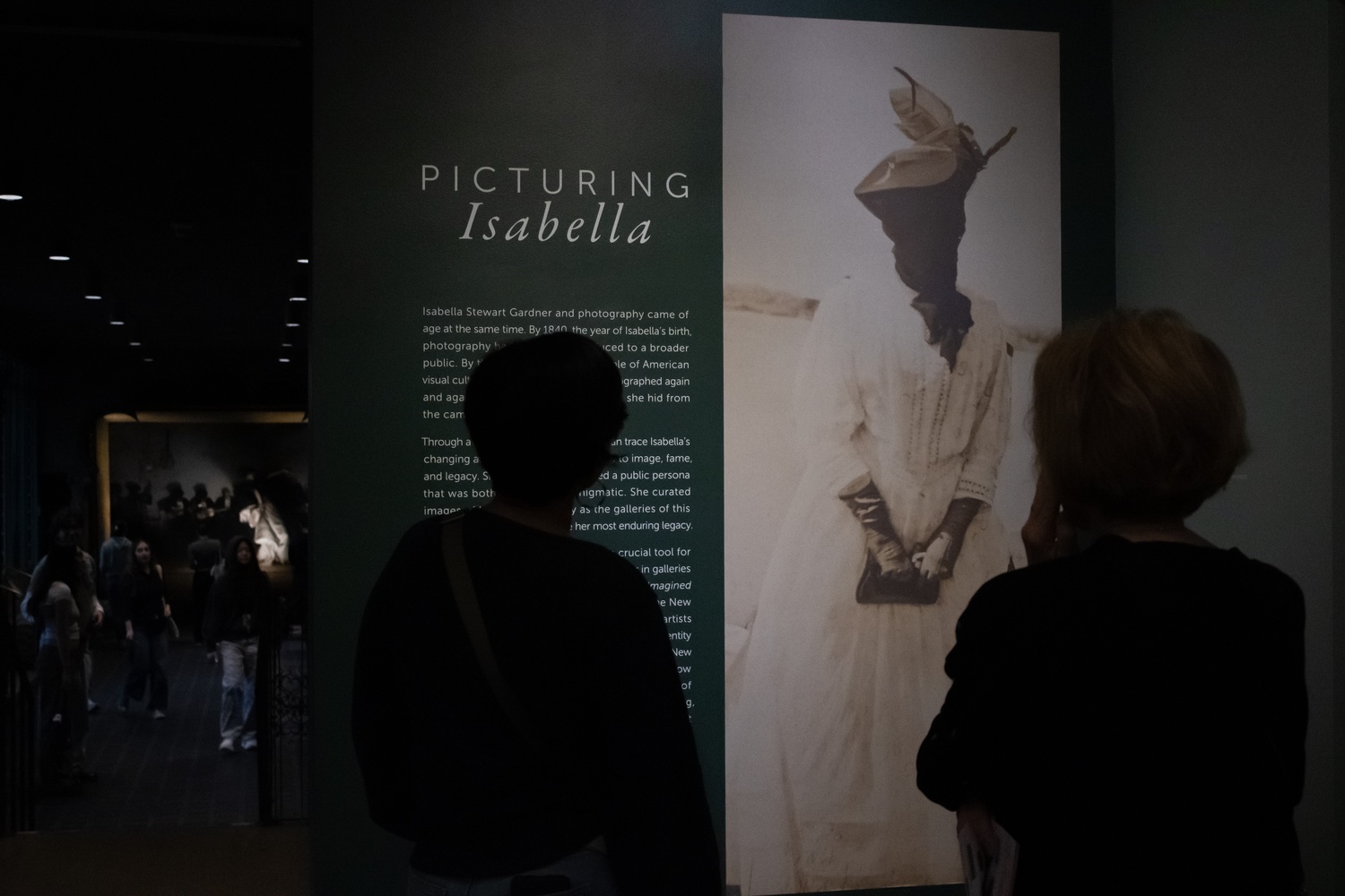 After working their way to the back corner of the Isabella Stewart Gardner Museum’s first floor galleries, visitors can view the “Picturing Isabella” gallery.