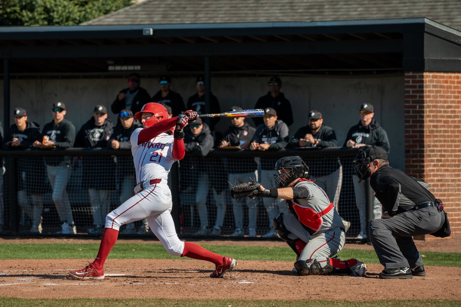 Senior outfielder Max Lane bats during the 2026 Baseball Beanpot. 