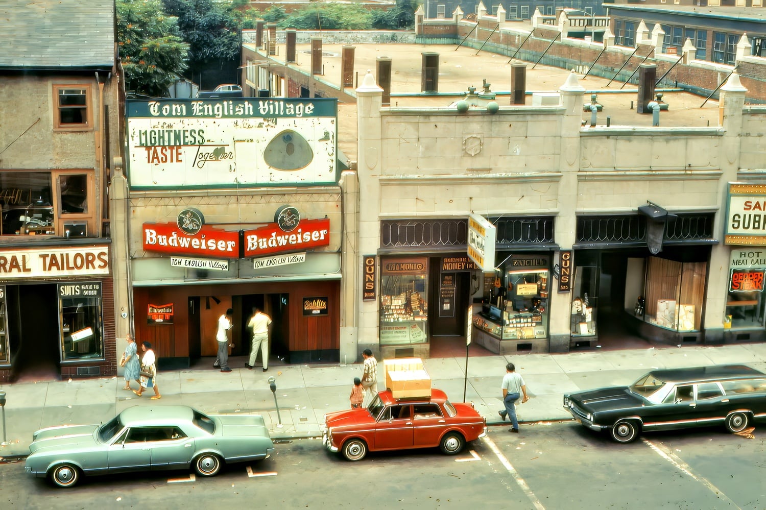 The view from Liane Brandon's Douglass Street apartment in 1969.