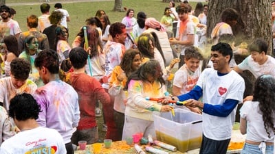 Cover image for In Photos: Harvard Dharma Celebrates Holi