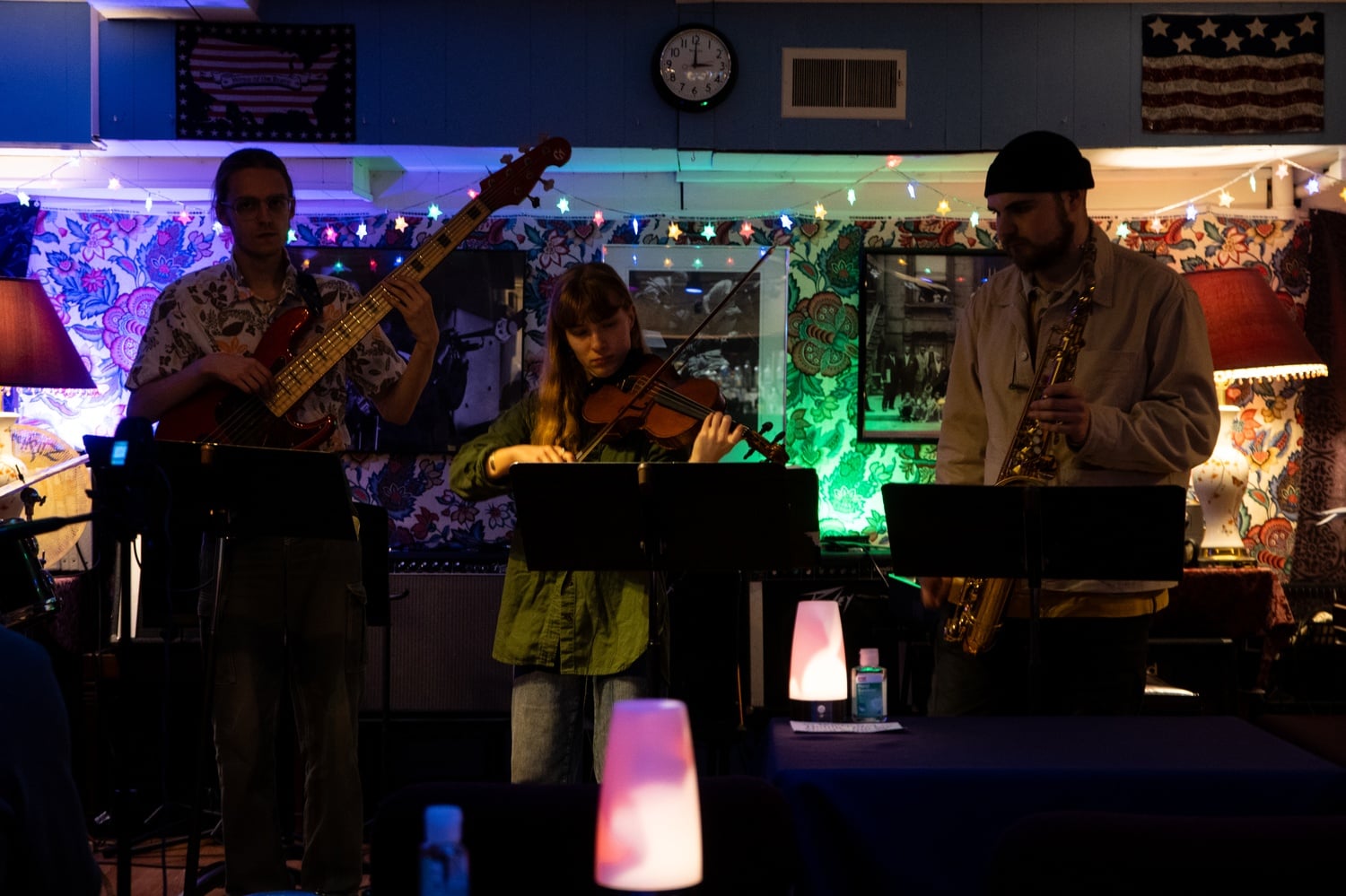 Maya Leibowitz leads her quartet of Berklee students at the POSTunderground on Saturday.