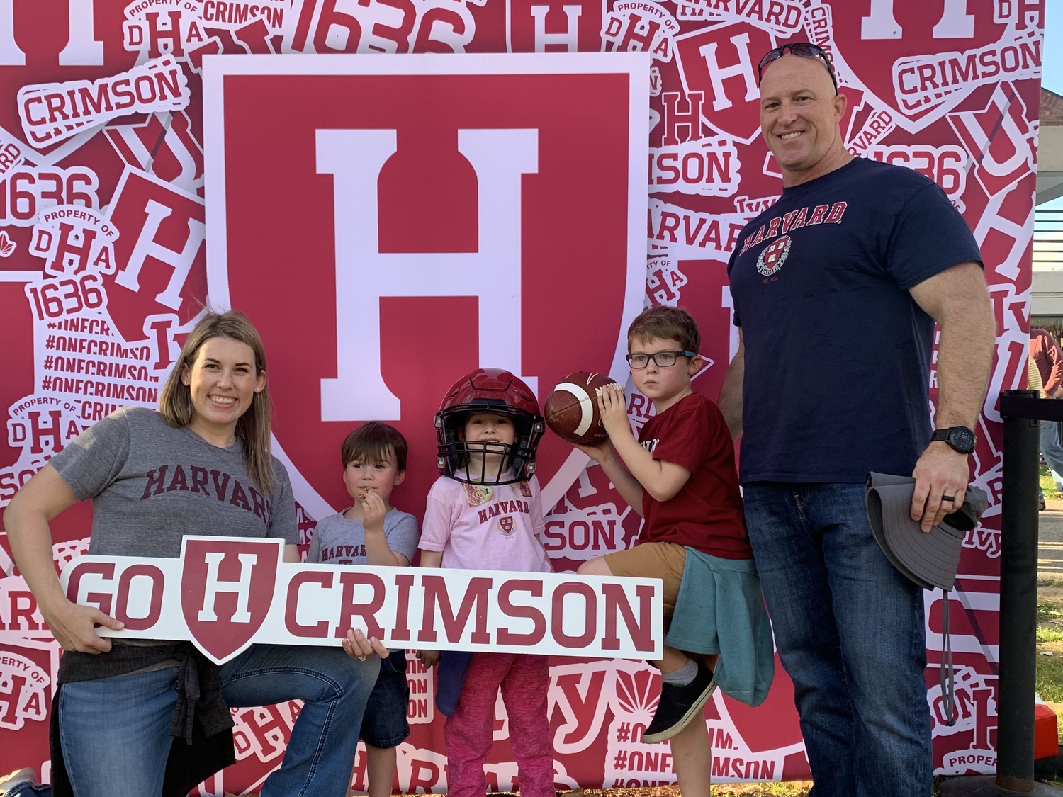 Edward J. “Ed” Somuk ’27 with his family at Harvard.
